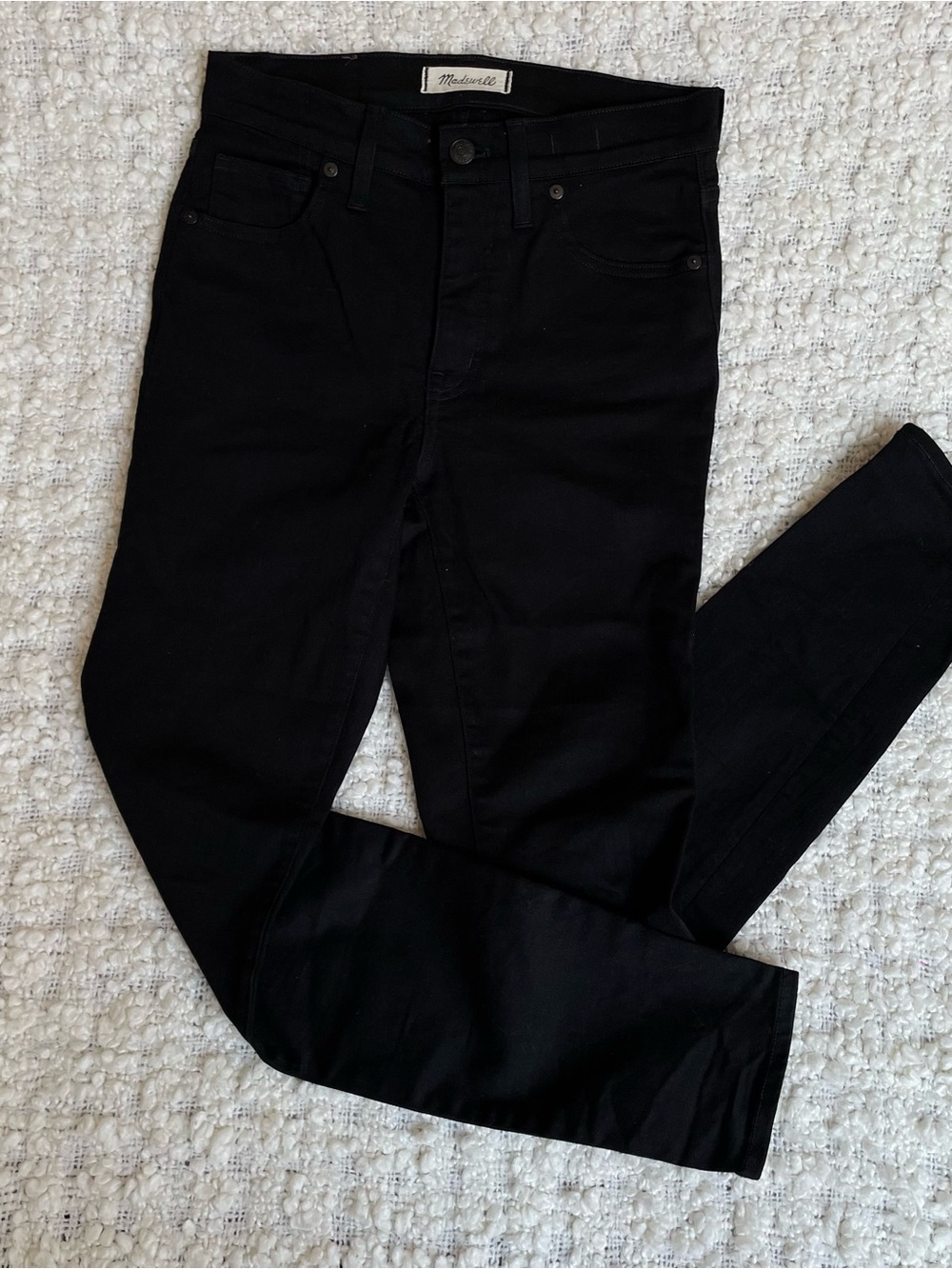 Madewell 9” High-Rise Skinny Jeans in Black-Size 27